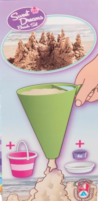 Androni Komplet za pesek s srednjim lijakom – Růžová
