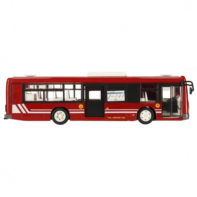 RC autobus na dálkové ovládání s dveřmi – Červený