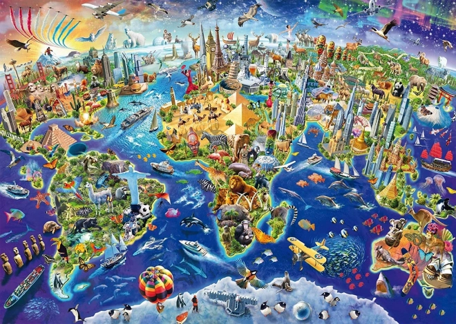 Schmidt puzzle Objevuj svět 1000 dílků