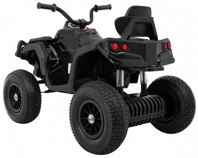 Dětská čtyřkolka ATV Air battery quad Black + nafukovací kola + rádio MP3 + pomalý start
