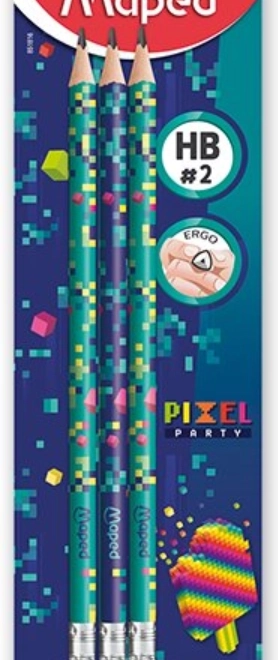 Grafitová tužka Maped Pixel Party HB, 6 ks