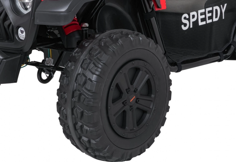 EVA kola a nastavitelný zadní podvozek