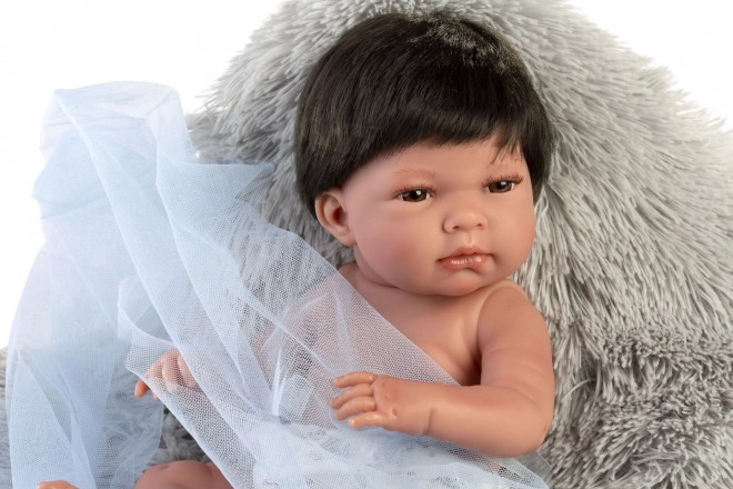 Realistická panenka miminko Llorens New Born Chlapeček s celovinylovým tělem 40 cm