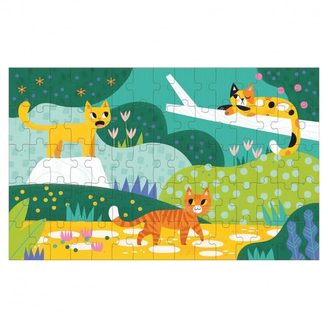Lentikulární puzzle kočky malé a velké
