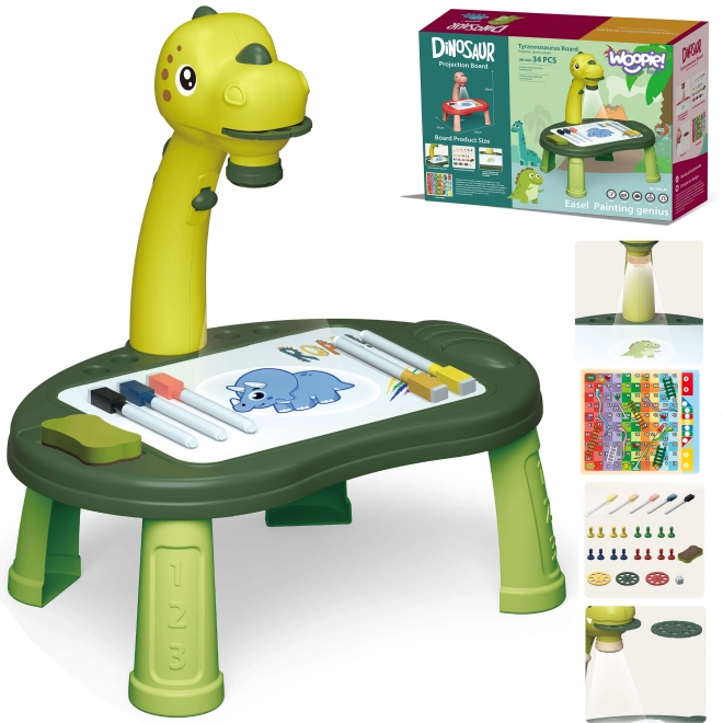 Dětská kreslicí tabule s projektorem Dinozaur