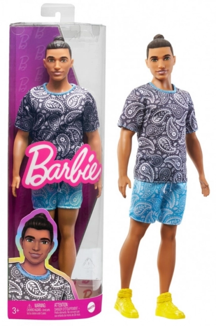Panenka Barbie Fashionistas Ken s hnědými vlasy
