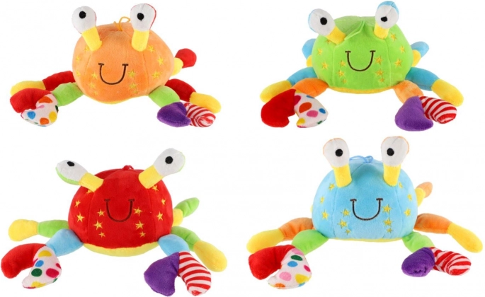 plyšové chrastítko krab pro miminka 0+