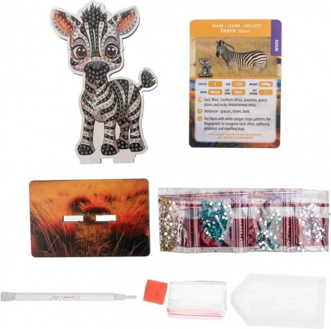 Diamantové malování Safari: Zebra