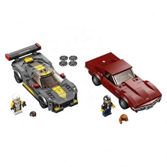 LEGO Speed Champions Chevrolet Corvette C8.R závodní auto a Chevrolet Corvette 1969