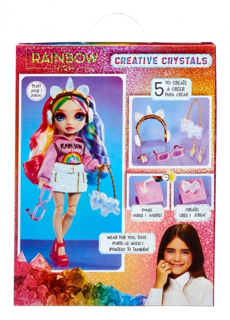 Rainbow High kreativní krystaly panenka - Amaya Raine