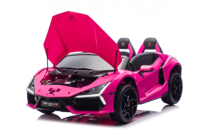 Růžový děti elektrické auto Lamborghini Revuelto XL
