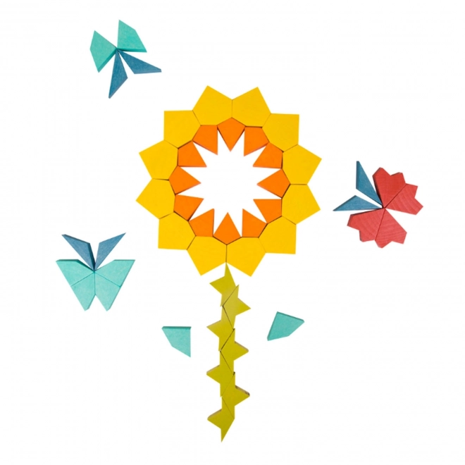 Montessori puzzle mandala - vzory, tvary a barvy