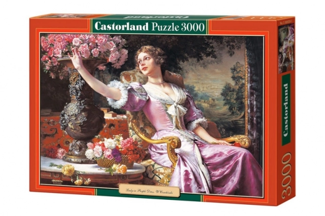 Puzzle 3000 dílků Žena ve fialových šatech od W. Czachórski