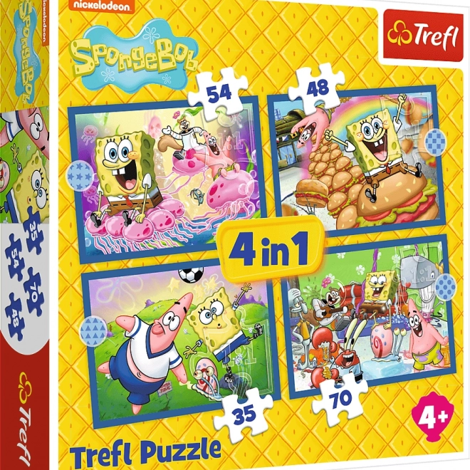 Puzzle SpongeBobův život 4v1