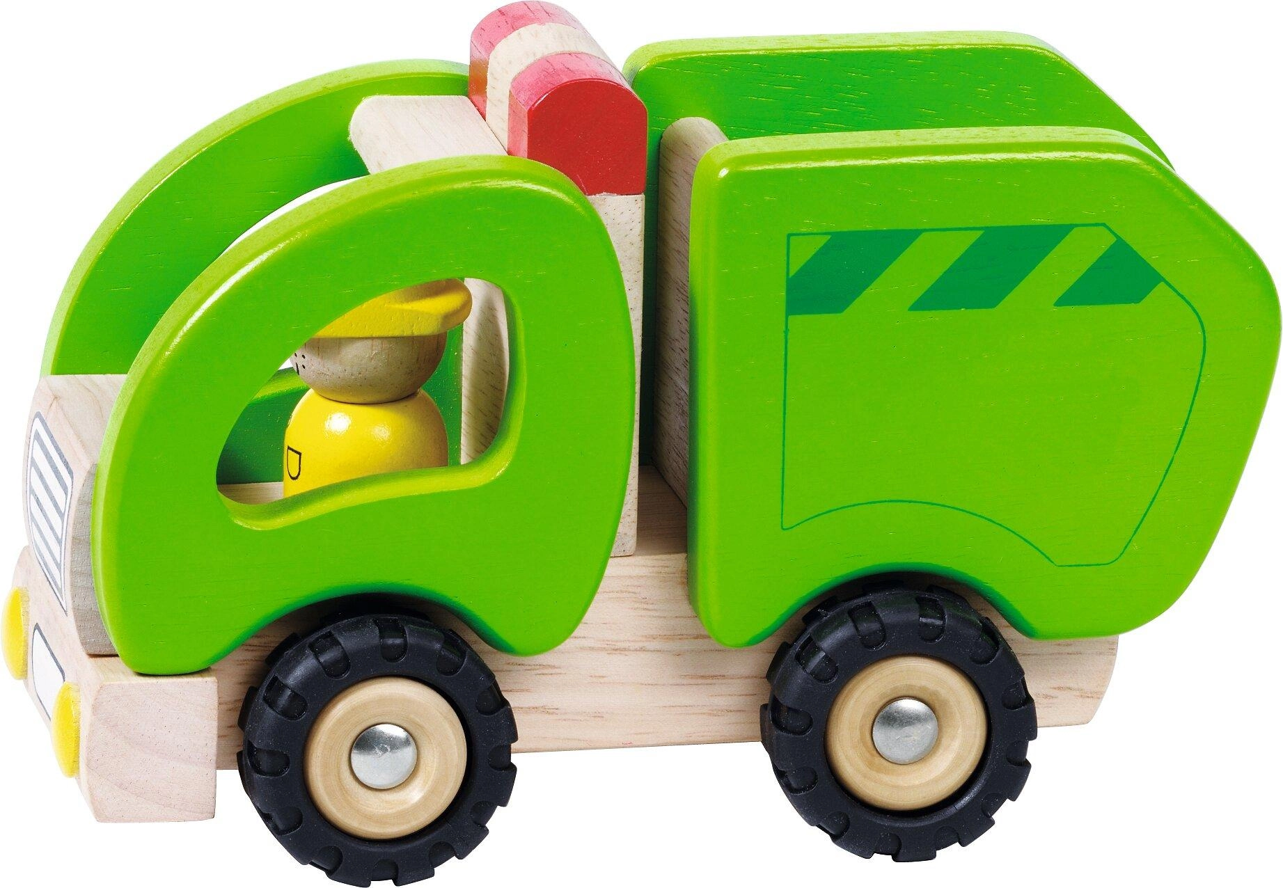 Dřevěné popelářské auto - 1 kus