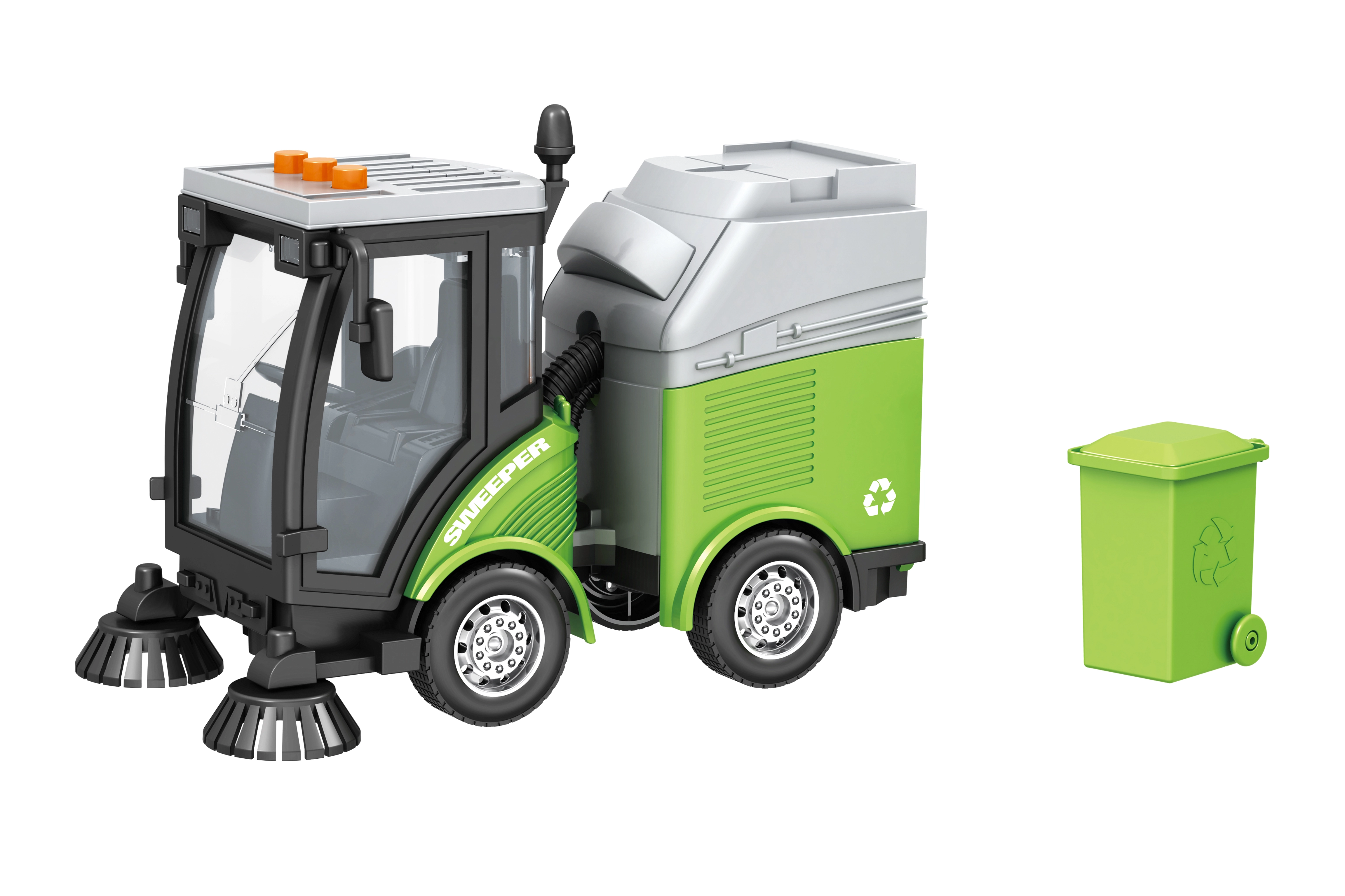 Wiky vehicles Auto čistící s popelnicí a efekty 24 cm