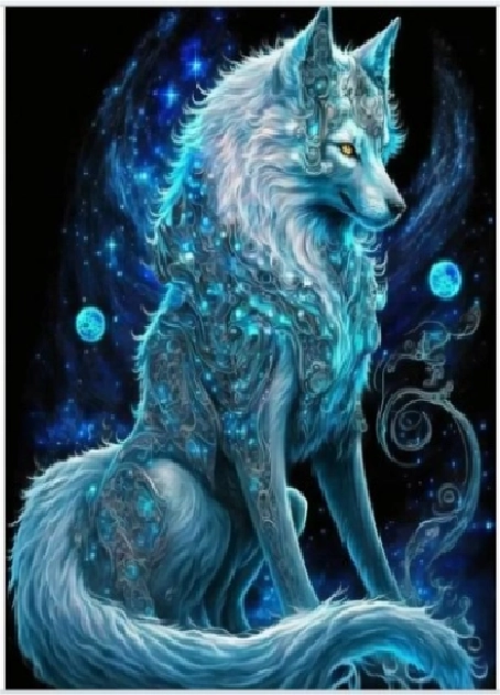 Diamantové malování Magická liška 30 × 40 cm