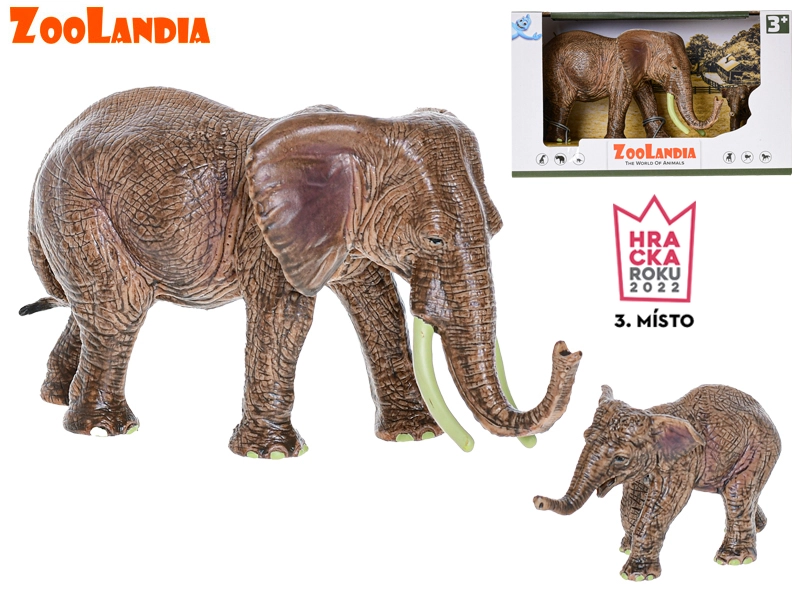 Zoolandia slonice s mládětem – plastové figurky do zoo