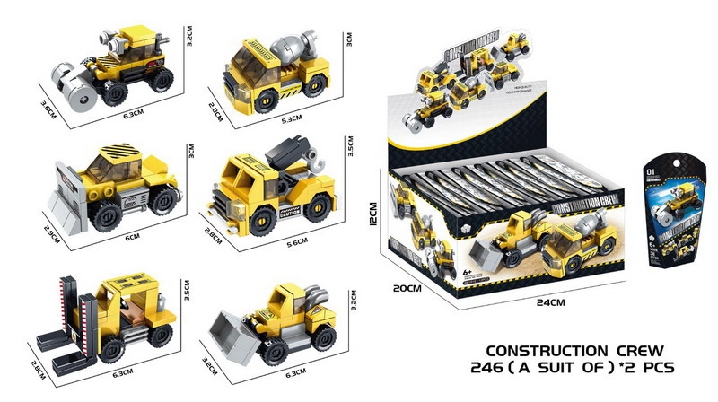 Stavebnice stavební auto 6,3 cm