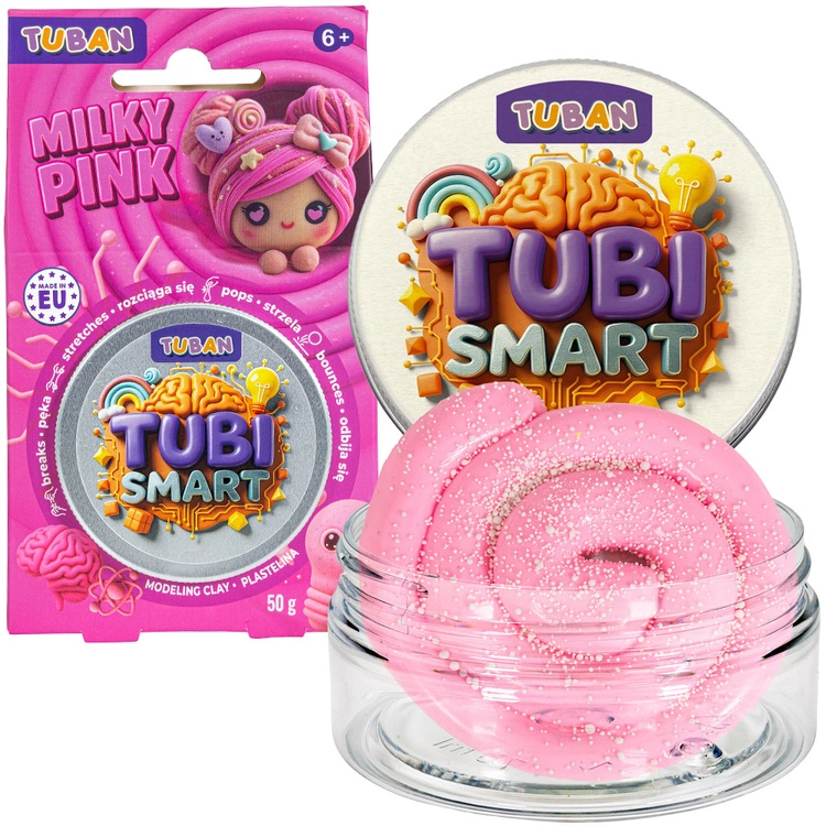 Tubi Smart chytrá plastelína Milky Pink