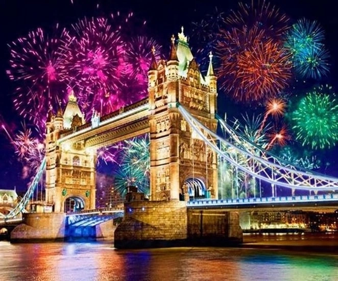 Norimpex malování podle čísel Londýnský Tower Bridge 40 × 50 cm