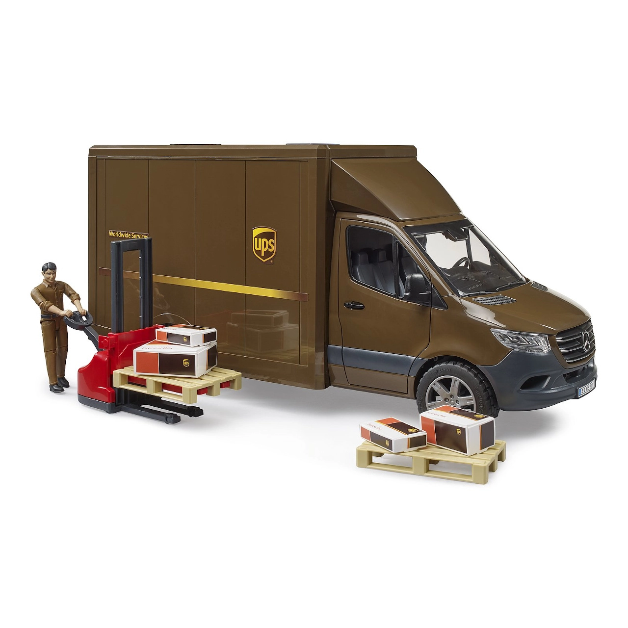 BRUDER 2678 MB Sprinter UPS s příslušenstvím a řidičem