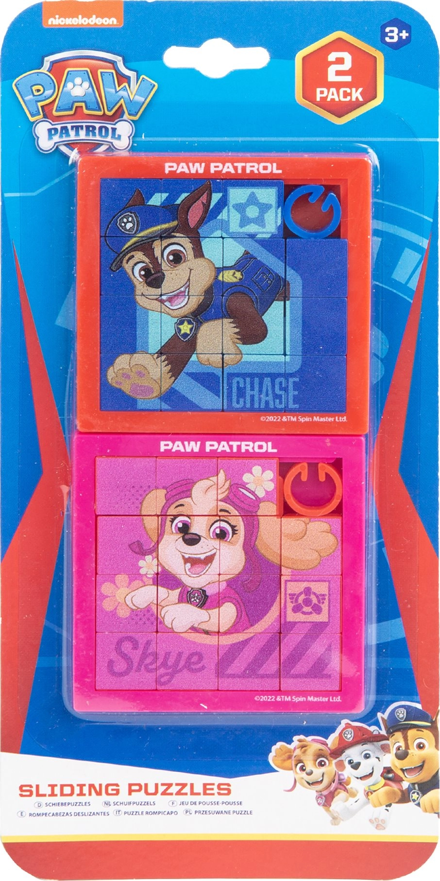 Levně Paw Patrol logická hra posuvné puzzle 2ks na kartě