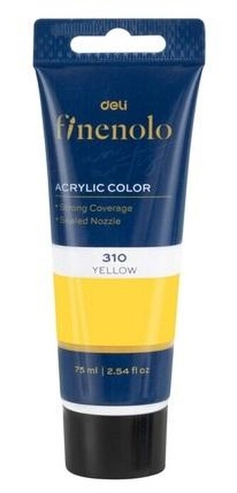 Akrylová barva 75ml Světle žlutá KARTONPP
