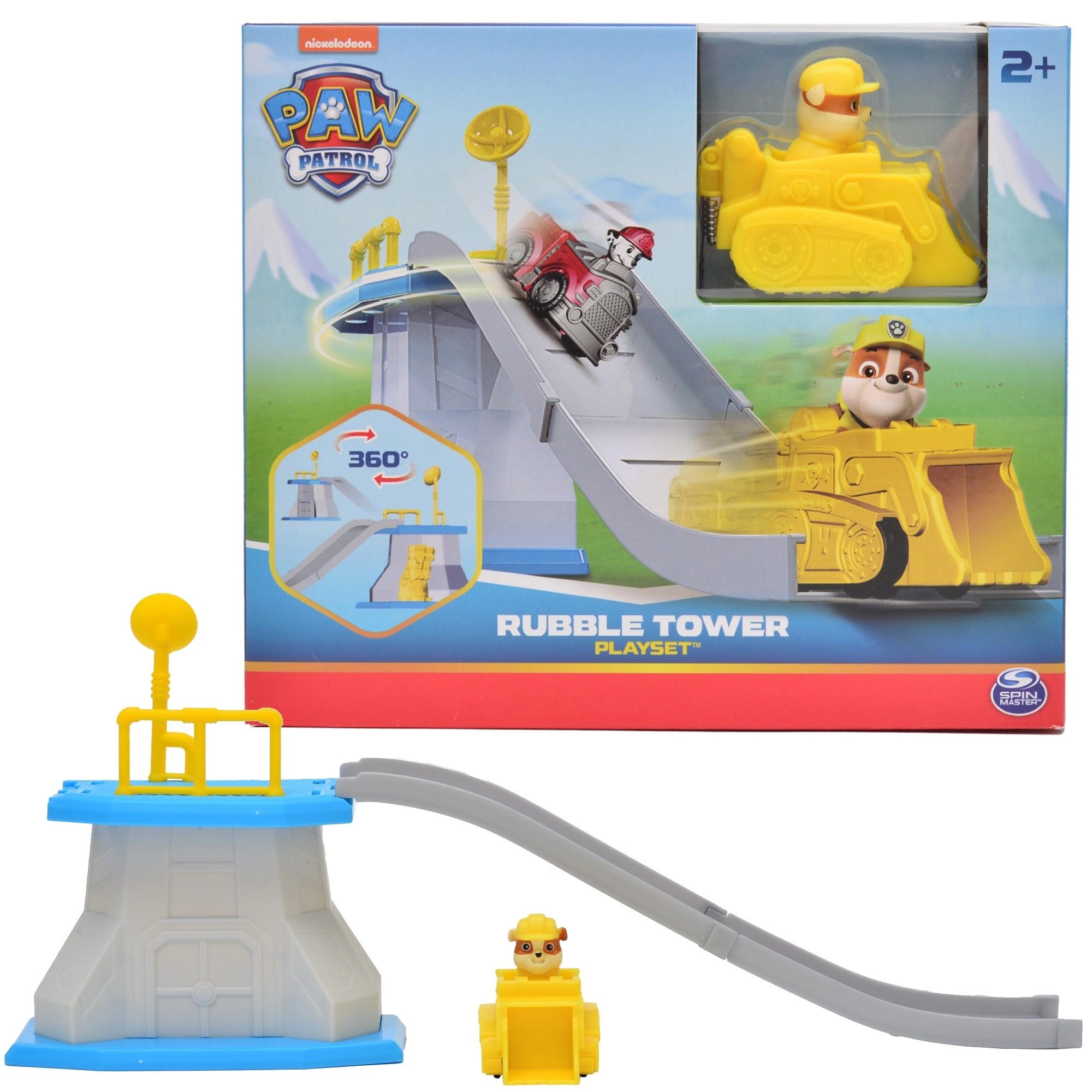 Paw Patrol mini věž se sjezdem a vozidlem Rubble