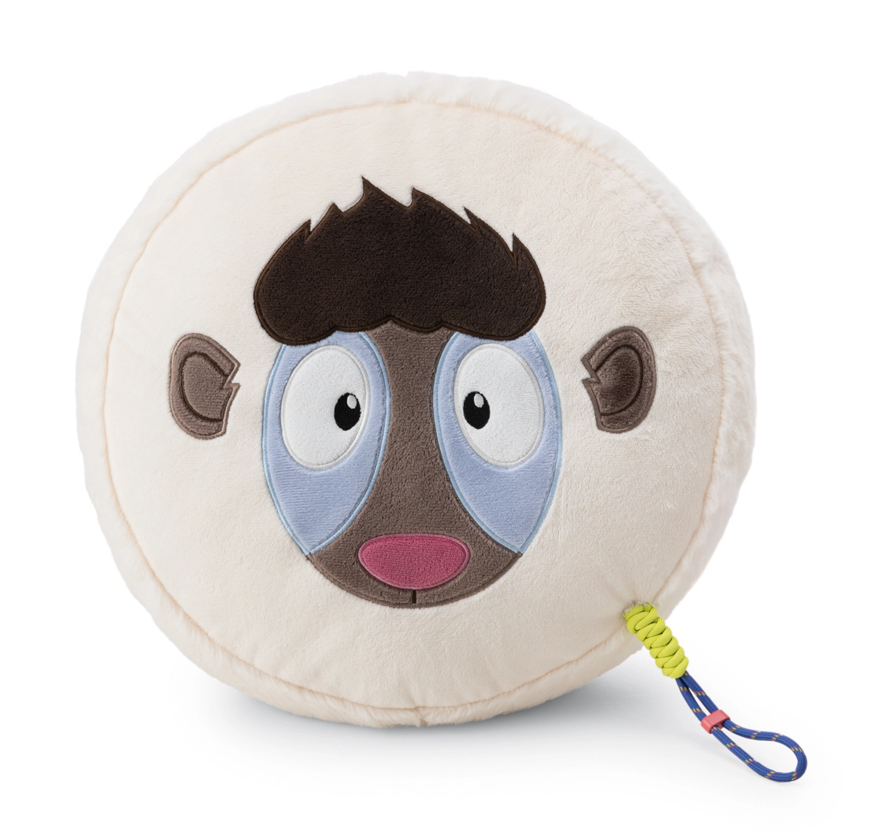 NICI kulatý plyšový polštář mandril Matuto 35 × 35 cm