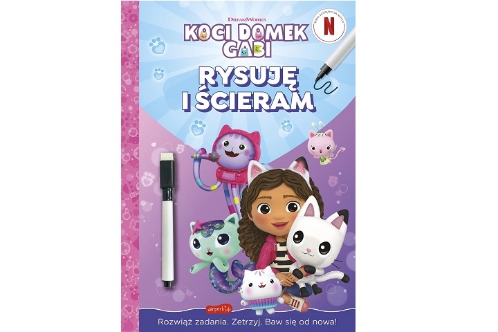 Kouzelný domek Gábi: kreslím a mažu – mazací kniha s fixem
