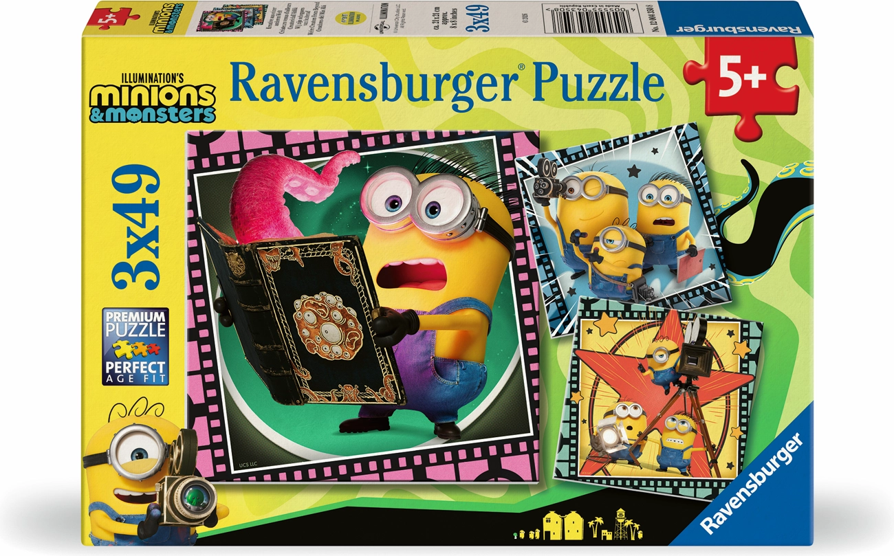 Ravensburger puzzle Mimoni a monstra 3x49 dílků