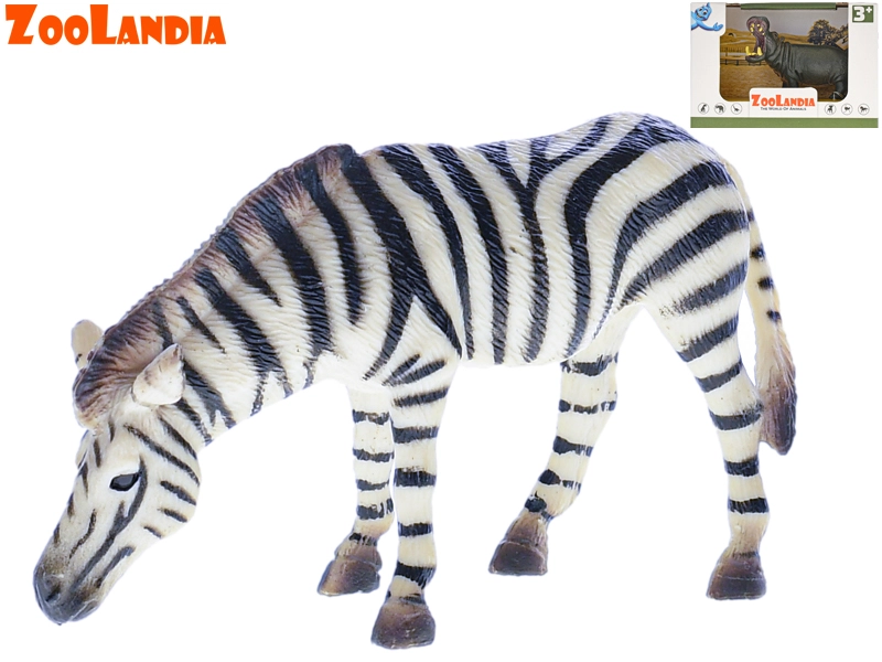 Zoolandia figurka zvířat – zebra nebo hroch (9,5–12 cm)