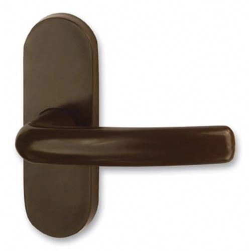 Balkonová klika Klasik plast hnědá