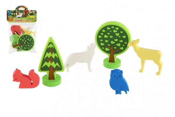 Vodolepky Pěnové dílky Chaloupka u lesa 10ks v sáčku 14x19cm