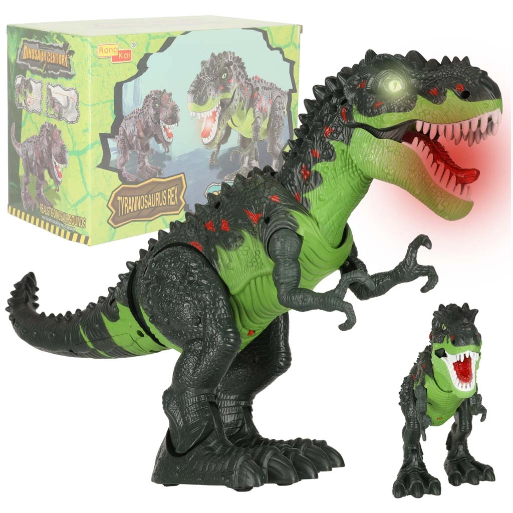 KIK Dinosaurus T-REX LED efekty pohyblivé části zvukové efekty