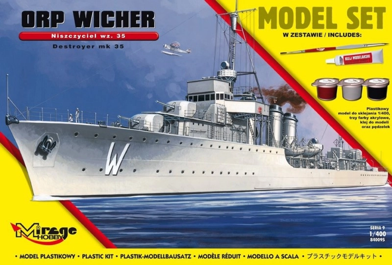 Levně Model lodi ORP WICHER wz.35 – polský torpédoborec z 2. světové války 1:400 stavebnice