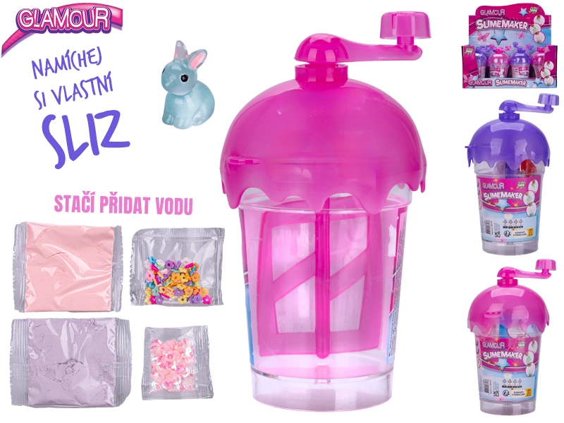 Glamour sada na výrobu slizu s doplňky