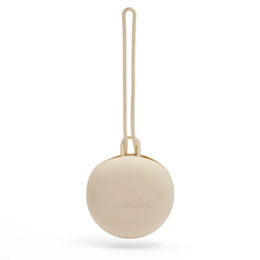 Silikonové pouzdro na dudlík NEW BABY béžové