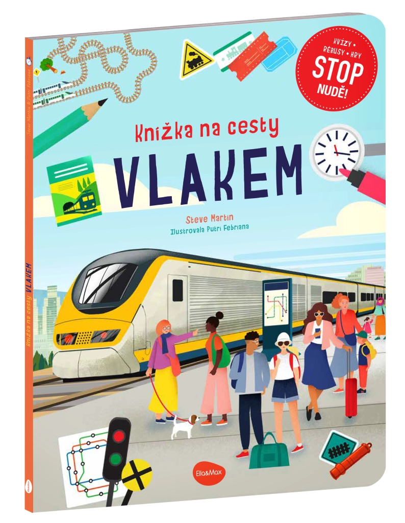 Levně Knížka na cesty vlakem – stop nudě: kvízy, rébusy a hry