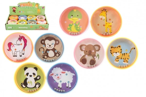 Levně Teddies Hlavolam s kuličkami plast zvířátka 5 5cm 8 druhů