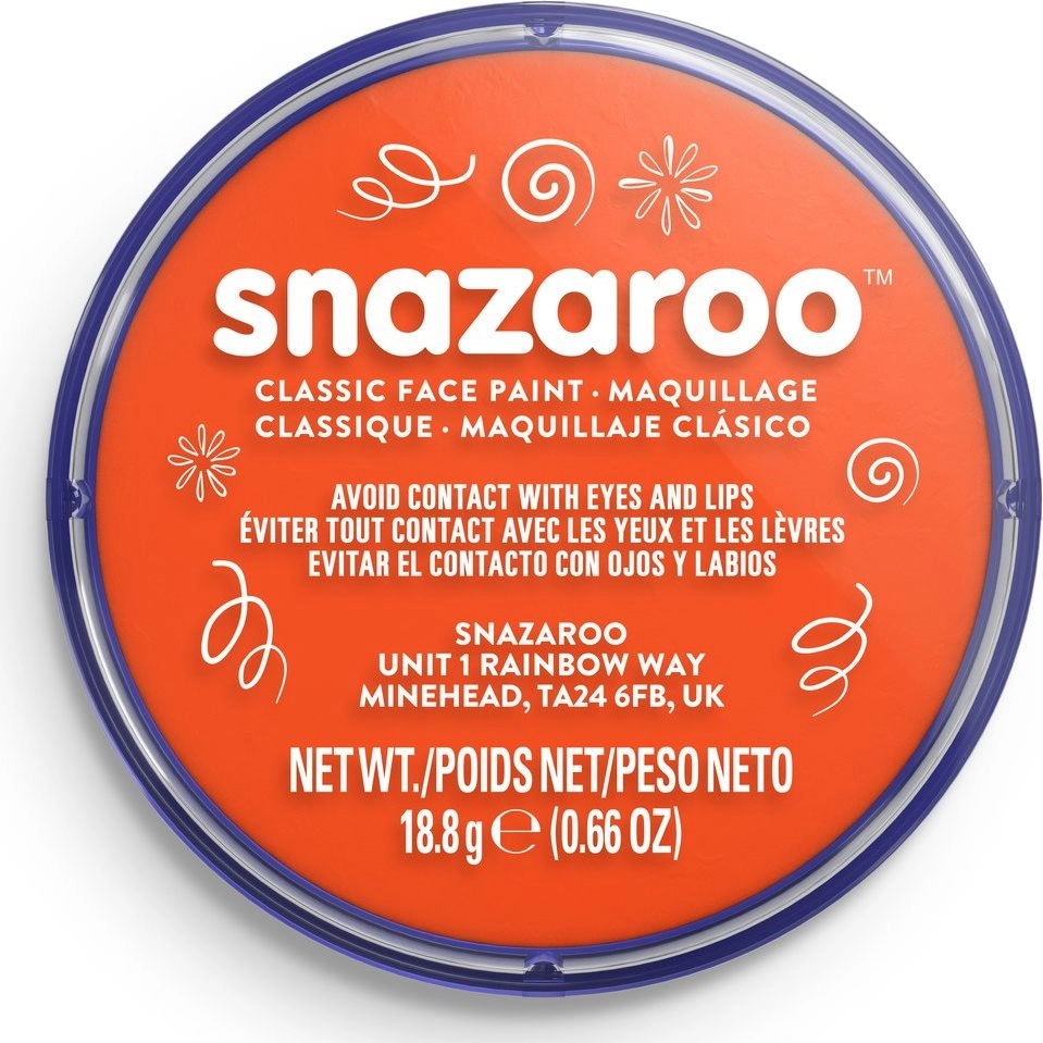 SNAZAROO barva na obličej TMAVĚ ORANŽOVÁ 18 ml