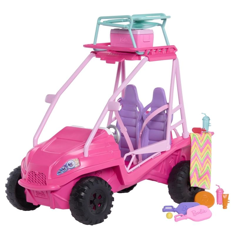 Barbie plážová bugina pro 4 panenky s doplňky