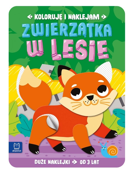 Levně Koloruję i naklejam: Zvířátka v lese – kreativní sešit s nálepkami a omalovánkami