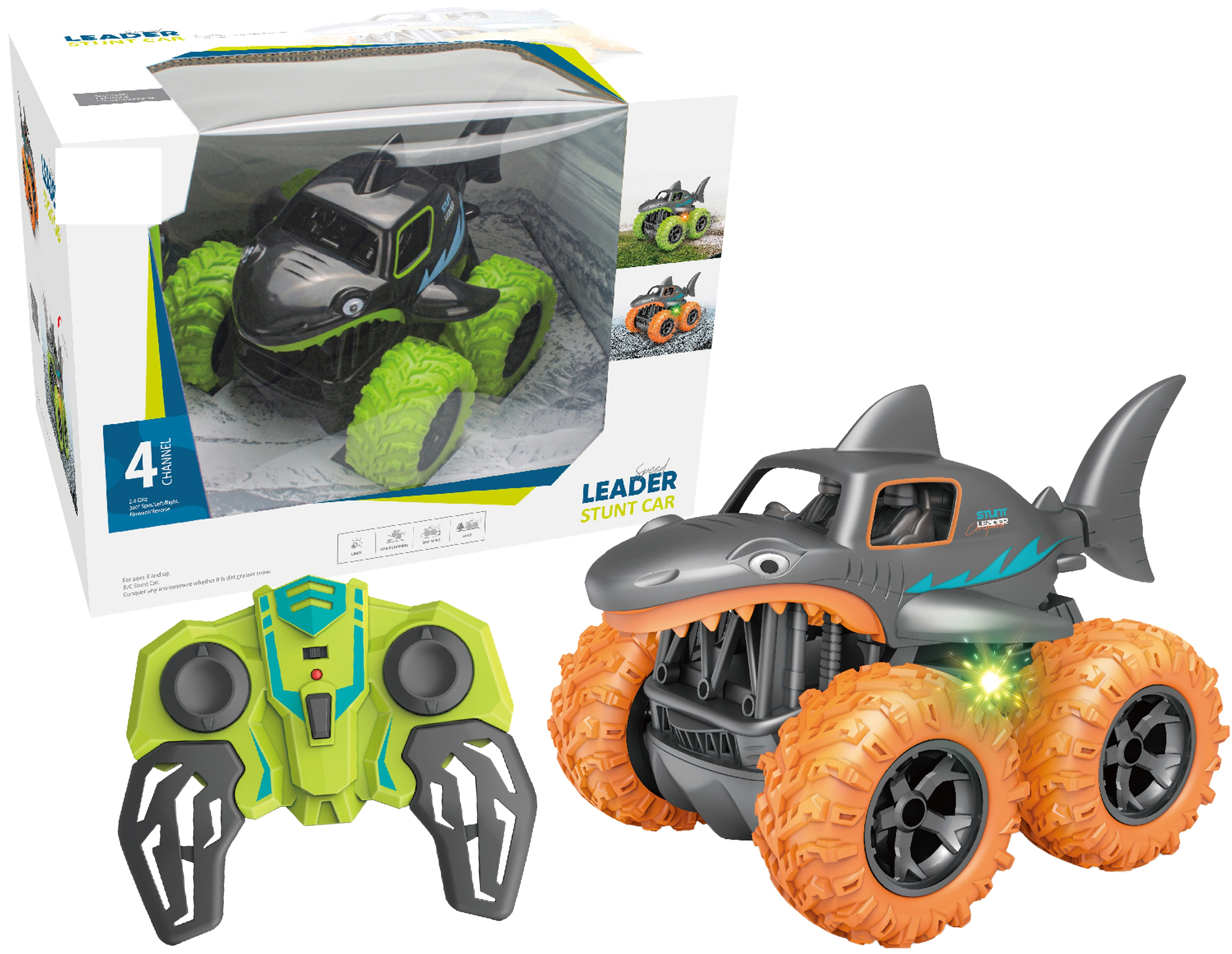 Levně R/C kaskadérské auto Žralok 4WD 2,4 GHz
