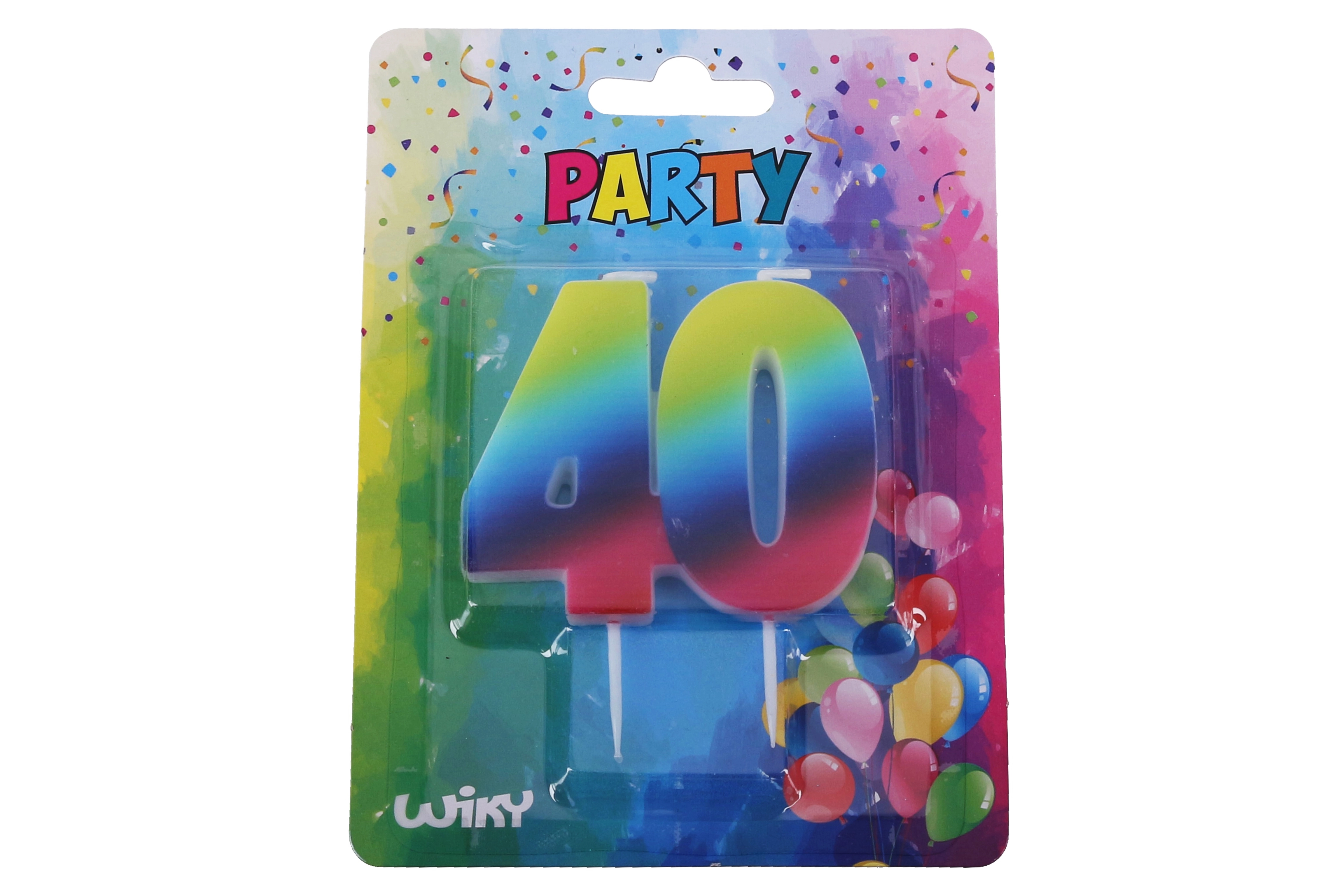 Levně Wiky Párty svíčka číslo 40 Duha