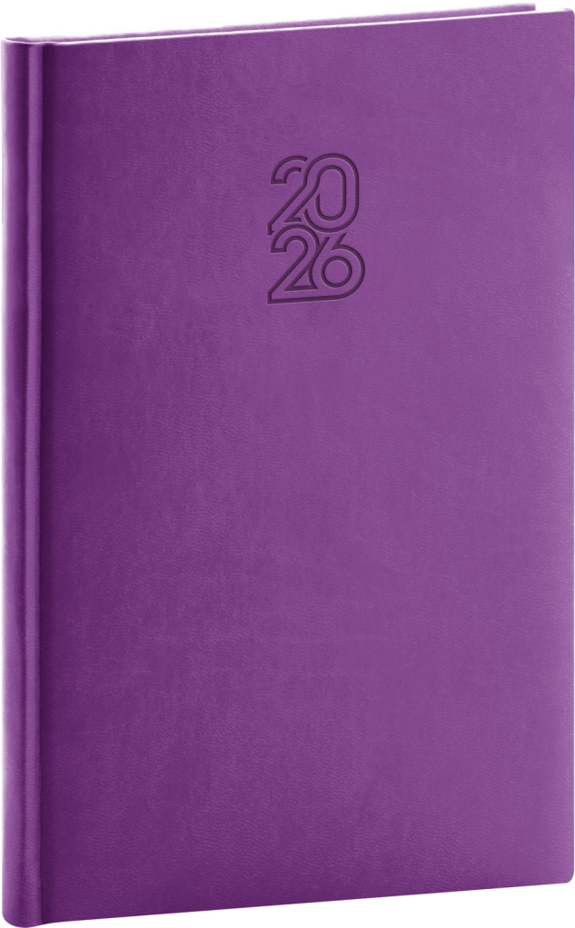 Týdenní diář NOTIQUE fialová 2026, 15 x 21 cm