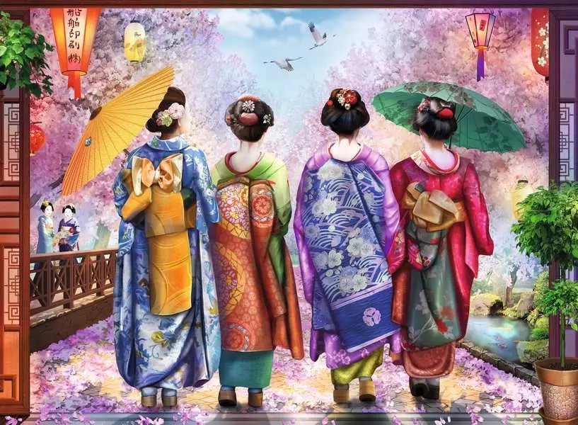 Puzzle RAVENSBURGER Mezi rozkvetlými stromy 500 dílků