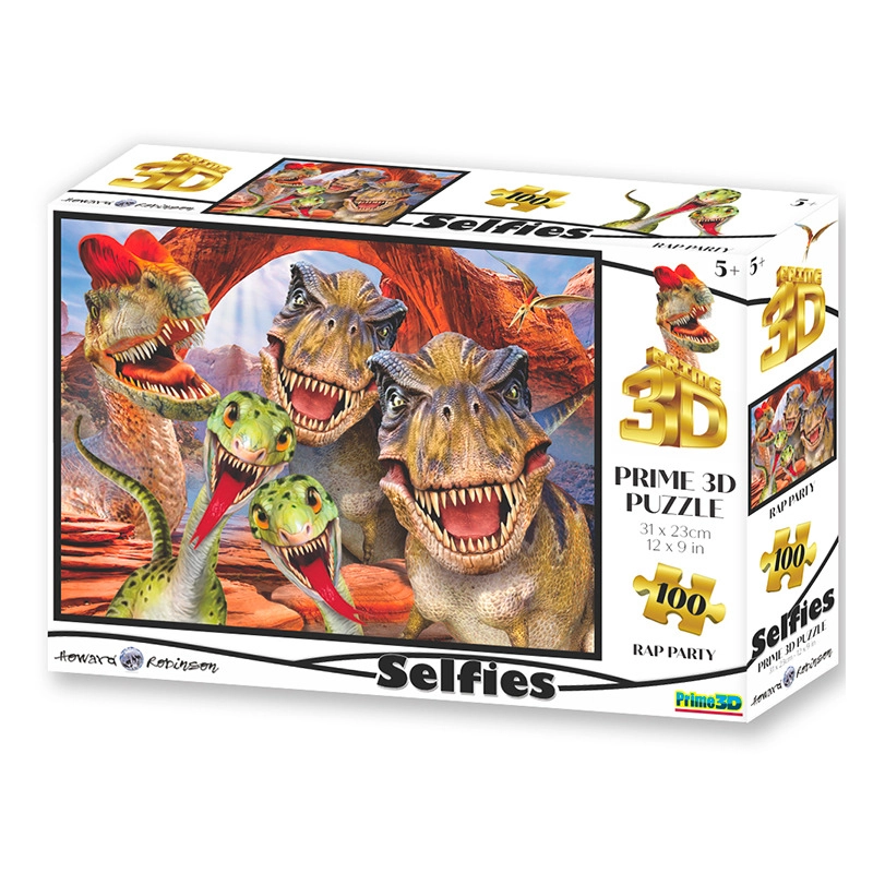 Levně Puzzle Selfie Raptor s 3D Efektem, 100 dílků