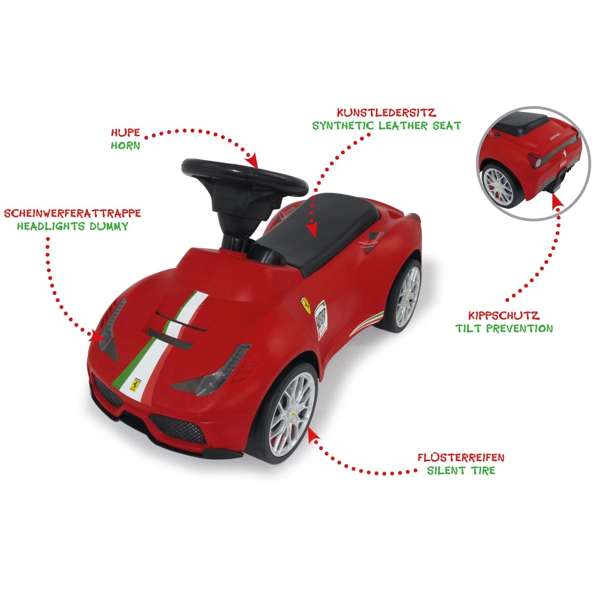 Jamara odrážedlo Ferrari 488 GTE červené
